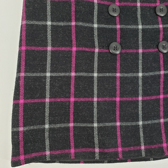Loft Windowpane Plaid A Line Skirt Sz 4P - Picture 4 of 8